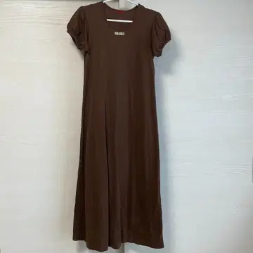 PINK HOUSE 핑크하우스 브라운 반팔 롱 원피스