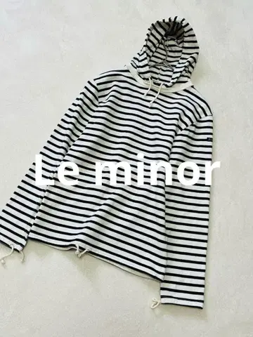 루미노아 Leminor 후드 부착 보더 티셔츠 드로스트 프랑스제