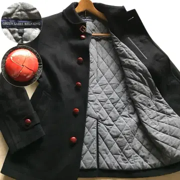 새상품급/L 사이즈 유나이티드 애로우즈 마린 코트 퀼팅 호두 버튼 네이비