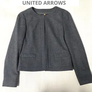 컨디션 최상 유나이티드 애로우즈 노카라 자켓 그레이