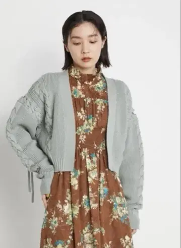 snidel 케이블 니트 가디건