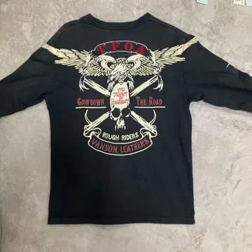 VANSON 롱 T 블랙 자수