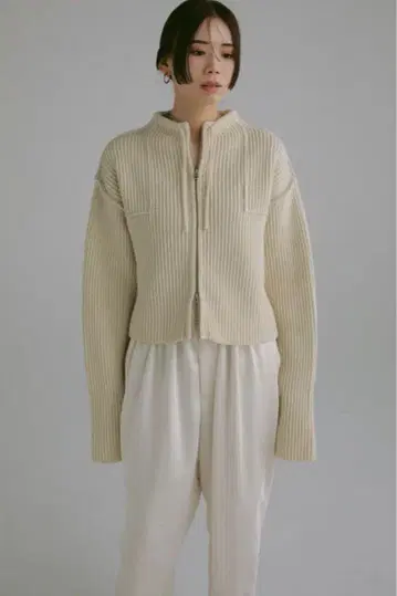 louren/patchwork military knit blouson