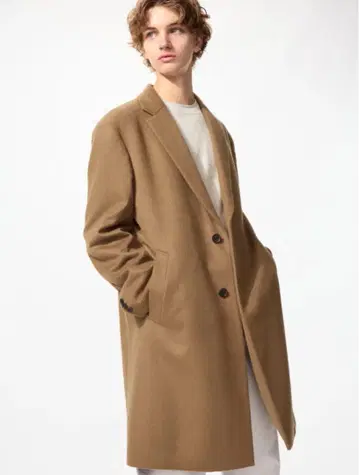 새상품급 UNIQLO 유니클로 울 캐시미어 체스터 코트 XL