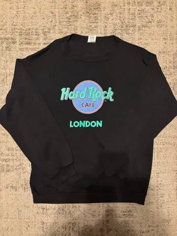 빈티지 90년대 Hard Rock Cafe 블랙 맨투맨
