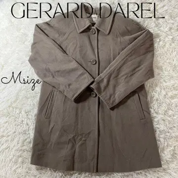 GERARD DAREL 하프 코트 스탠 칼라 울 브라운 구제 의류
