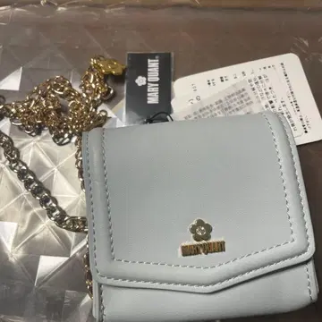 MARY QUANT 라이트 그레이 숄더 파우치
