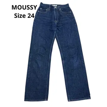 MOUSSY 하이 웨이스트 스트레이트 와이드 스트레이트 24