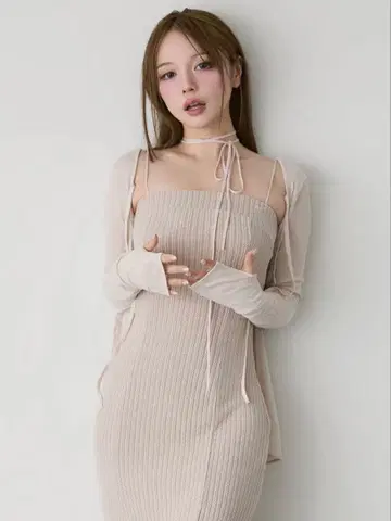 완판템 andmary 레이시 리본 가디건
