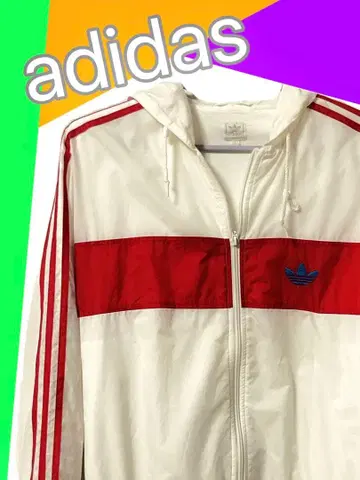 아디다스 adidas 후드 부착 나일론 자켓 L 사이즈