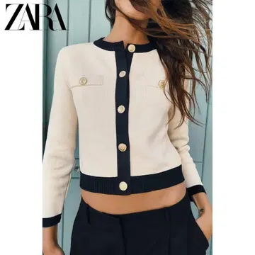 [ 새상품급/완판템 ] ZARA 골드 버튼 니트 자켓