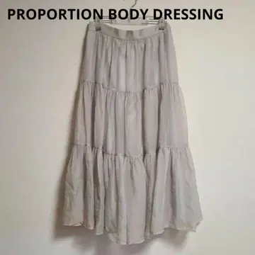 프로포션 바디 드레싱 시어 캉캉 스커트 롱 M