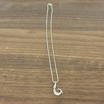 실버 후크형 목걸이 MAILE 하와이안 주얼리 45cm