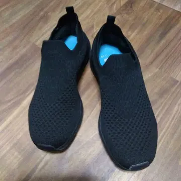 남녀 공용 블랙 메쉬 슬립온