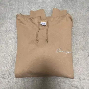Champion 베이지 후드 부착 후드티 X-LARGE