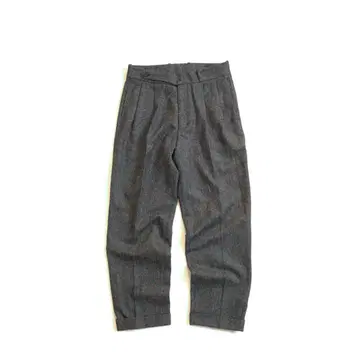 TOMORROWLAND 셰틀랜드 트위드 2 플리츠 트라우저