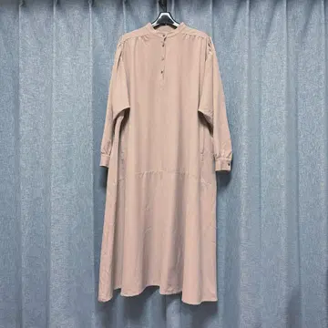베이지 풀오버 셔츠 원피스