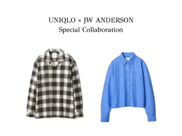 유니클로 JW ANDERSON 브러쉬드 코튼 오버사이즈 셔츠 L