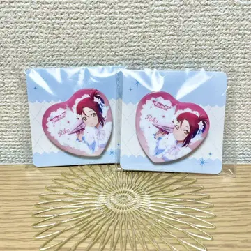 러브 라이브! 선샤인!! 하트형 캔뱃지 사쿠라우치 리코 모리 판타지