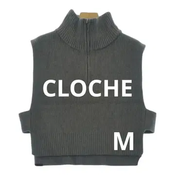 [CLOCHE] 프론트 ZIP 베스트 그레이 M 사이즈