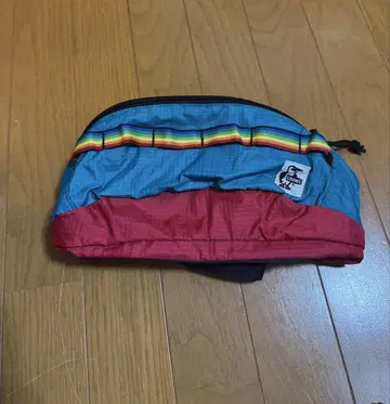 컬러풀 스트라이프 나일론 파우치