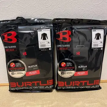 BURTLE 4091 긴팔 핫 피티드 XL 블랙 2장 세트