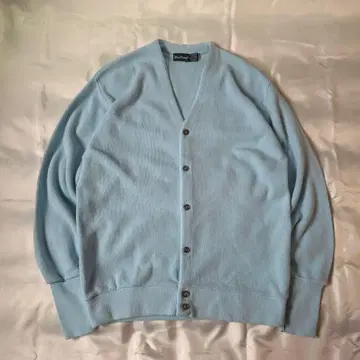 80s 빈티지 USA 스카이블루 아크릴 가디건