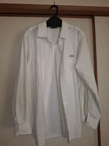 Lacoste 화이트 긴팔 셔츠