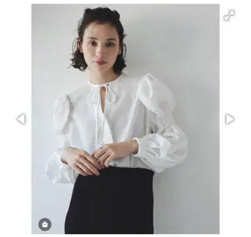 [ 새상품급 ] 퍼프 슬리브 블라우스