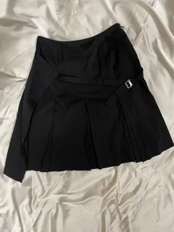 COMME CA DU MODE 블랙 플리츠 스커트 랩 스커트