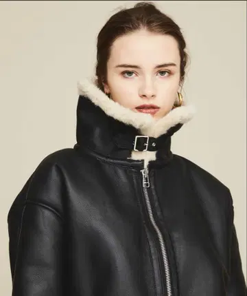 [STUDIOUS] 페이크 무스탕 자켓 가죽 자켓 새상품급 S/M