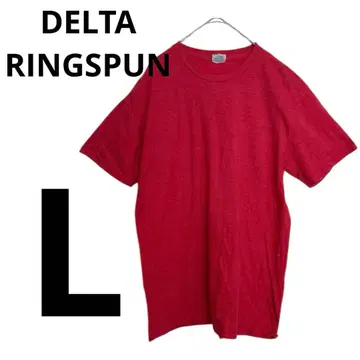 DELTA RINGSPUN [ L ] 빨간색 반팔 T셔츠 레드 심플 상의
