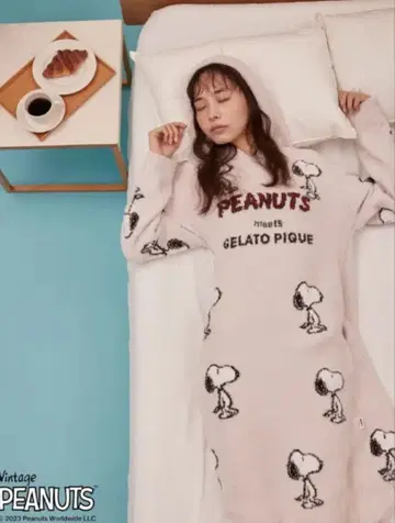 PEANUTS x GELATO PIQUE 플리스 룸웨어 새상품급