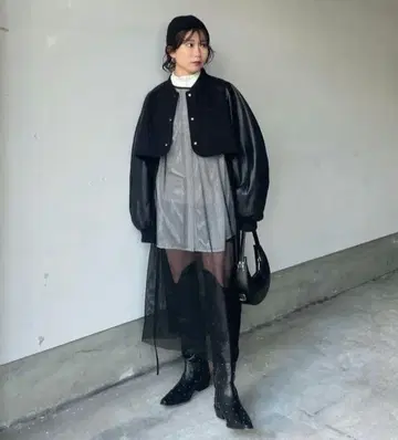 LONG MESH LAYERED SHIRT TOP AMERI