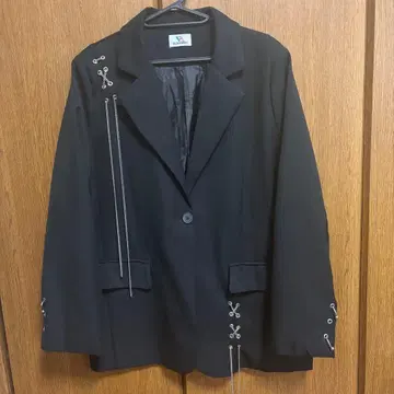 volcan&aphodite 비대칭 체인 테일러드 자켓