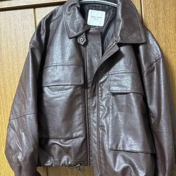 FREAK'S STORE 브라운 가죽 자켓