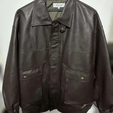 브라운 가죽 M 사이즈 자켓