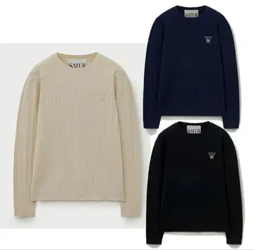 SATUR 케이블 니트 스웨터