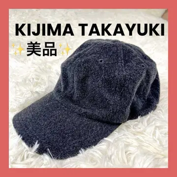 새상품급 KIJIMA TAKAYUKI 캐시미어 블랙 6패널 디자인 캡