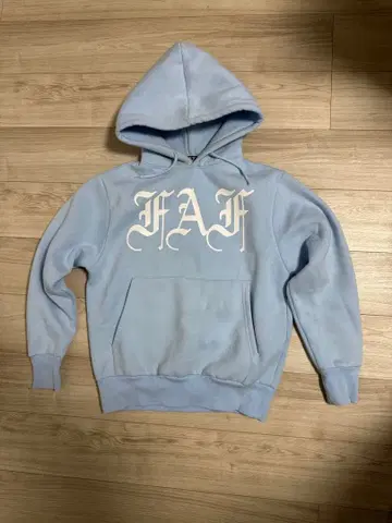 FAF 프론트 로고 후드티 라이트 블루