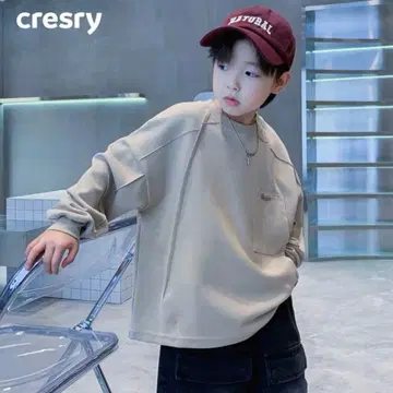 미사용 새상품 베이지 긴팔 T셔츠
