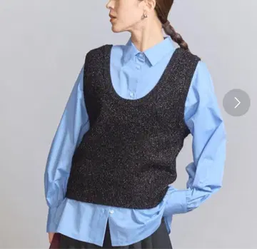 BEAUTY&YOUTHUNITEDARROWS 라메 니트 라운드넥