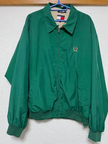 TOMMY HILFIGER 그린 자켓 XL 90년대 플래그 택