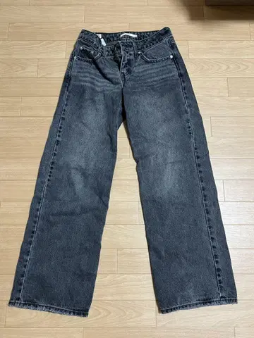 Levi's 블랙 와이드 레그 데님 팬츠