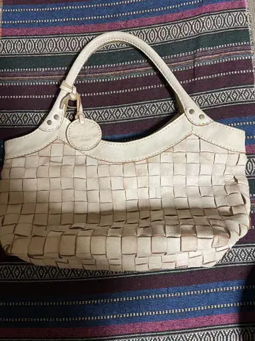 zucchero filato 뜨개질 가죽 토트백 아이보리 즈케로