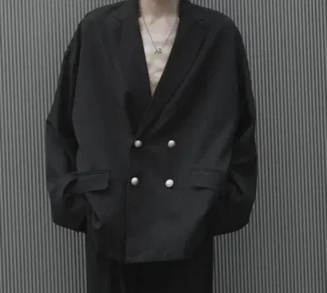 remer 루즈 베이직 더블 테일러드 자켓