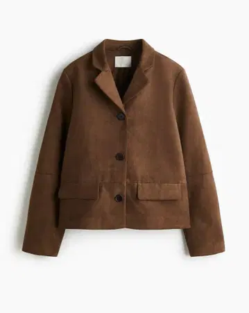 브라운 스웨이드 풍 자켓