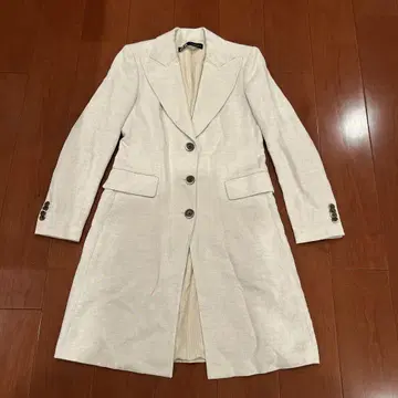 새상품급 미사용 스페인산 ZARA 린넨 코튼 코트 XS 사이즈