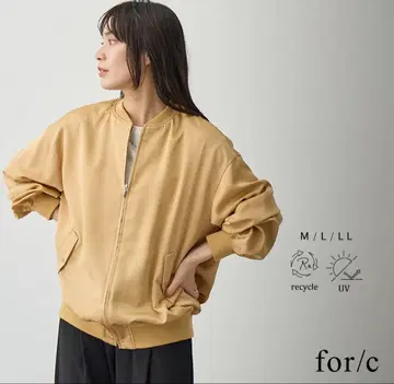 for/c 리사이클 소재 카멜 집업 블루종 L