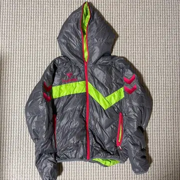 hummel 다운 자켓 그레이/라임